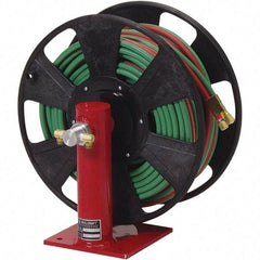 Reelcraft - 18" Long x 16-1/4" Wide x 19" High, 1/4" ID, Hand Crank Welding Hose Reel - 100' Hose Length, 250 psi Working Pressure, Hose Included - Exact Industrial Supply