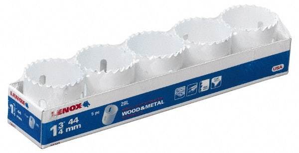 Lenox - 1-3/4" Diam, 1-1/2" Cutting Depth, Hole Saw - Bi-Metal Saw, Toothed Edge - Exact Industrial Supply