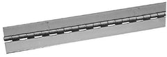 Made in USA - 84" Long x 3" Wide, 2" Knuckle, Steel Continuous Hinge - 1/4" Pin Diam, 0.12" Thick - Exact Industrial Supply