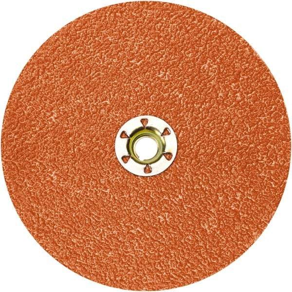 Standard Abrasives - 3" Disc Diam, 80 Grit, Ceramic Quick Change Disc - Type S Attaching System, Coated, Red, Medium Grade - Exact Industrial Supply