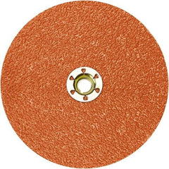 Standard Abrasives - 3" Disc Diam, 80 Grit, Ceramic Quick Change Disc - Type S Attaching System, Coated, Red, Medium Grade - Exact Industrial Supply