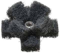 Standard Abrasives - 1-1/2" Diam Medium Density Cross Buff - 2 Plys, 8-32 Thread, Very Fine Grade, 20,000 Max RPM - Exact Industrial Supply