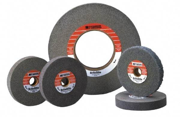 Standard Abrasives - 12" Diam, 5" Face Width, 5" Center Hole, Medium Grade, Aluminum Oxide Deburring Wheel - Convolute, Density 5 Grade, 3,000 RPM - Exact Industrial Supply