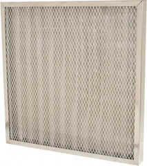 Made in USA - 20" Noml Height x 20" Noml Width x 2" Noml Depth, 76% Capture Efficiency, Permanent Air Filter - MERV 7, Aluminum Cloth & Mesh, Integrated Aluminum Frame, 300 Max FPM, 800 CFM, For Any Unit - Exact Industrial Supply