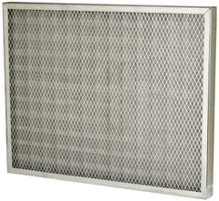 Made in USA - 20" Noml Height x 25" Noml Width x 2" Noml Depth, Permanent Air Filter - Steel, Integrated Steel Frame, 500 Max FPM, 1,750 CFM, For Large Particle Removal Applications - Exact Industrial Supply