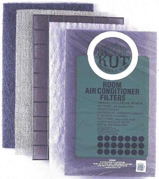 PrecisionAire - 15" High x 24" Wide x 3/8" Deep, Aluminum Air Filter Media Pad - MERV 4, 20 to 30% Capture Efficiency, 60 to 80 Arrestance Efficiency, 300 Max FPM, 180°F Max, Use with Window Air Conditioners - Exact Industrial Supply