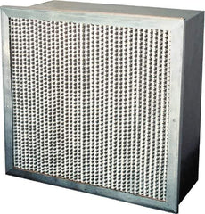 PrecisionAire - 24" Noml Height x 24" Noml Width x 12" Noml Depth, 65% Capture Efficiency, Rigid Box Air Filter - MERV 11, Synthetic Polypropylene, Integrated Corrosion-Resistant Steel Frame, 2,000 CFM, For Precisionaire Type 9 Holding Frame - Exact Industrial Supply
