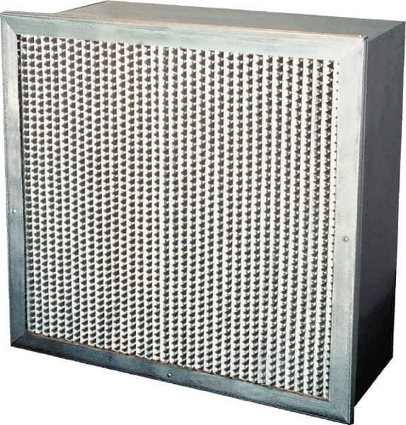 PrecisionAire - 12" Noml Height x 24" Noml Width x 12" Noml Depth, 65% Capture Efficiency, Rigid Box Air Filter - MERV 11, Synthetic Polypropylene, Integrated Corrosion-Resistant Steel Frame, 1,000 CFM, For Precisionaire Type 9 Holding Frame - Exact Industrial Supply