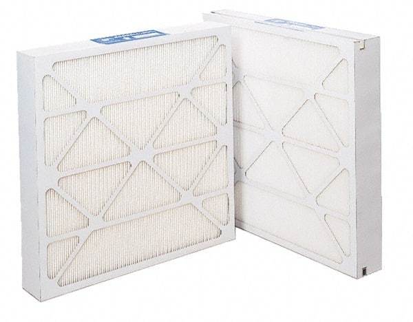 Made in USA - 20" Noml Height x 25" Noml Width x 4" Noml Depth, 85% Capture Efficiency, Wireless Pleated Air Filter - MERV 13, Microfiberglass Paper, Integrated Beverage Board Frame, 500 Max FPM, 1,750 CFM, For Any Unit - Exact Industrial Supply