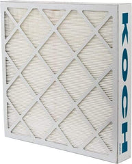 Made in USA - 24" Noml Height x 24" Noml Width x 4" Noml Depth, 95% Capture Efficiency, Wireless Pleated Air Filter - MERV 14, Microfiberglass Paper, Integrated Beverage Board Frame, 500 Max FPM, 2,000 CFM, For Any Unit - Exact Industrial Supply