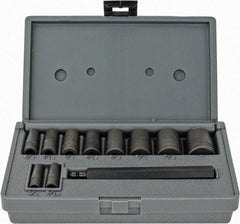 Lang - 11 Piece, 1/4 to 1", Hollow Punch Set - Exact Industrial Supply