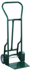 Shovel Nose Freight, Dock and Warehouse 900 lb Capacity Hand Truck - 1-1/4" Tubular steel frame robotically welded - 1/4" High strength tapered steel base plate -- 8" Solid Rubber wheels - Exact Industrial Supply