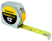 STANLEY® PowerLock® Metal Case Tape Measure 3/4" x 12' - Exact Industrial Supply