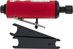 Sioux Tools - 1/4" Collet, Straight Handle, Straight Air Die Grinder - 22,000 RPM, Rear Exhaust, 16 CFM, 0.5 hp, 6.21 bar, 1/4 NPT - Exact Industrial Supply