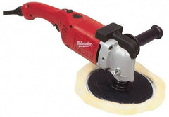 Milwaukee Tool - 7" Pad Diam, 2,800 RPM, Handheld Electric Polisher - 5/8-11" Spindle Thread, 11 Amps, 120 Volts - Exact Industrial Supply