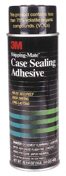 3M - 24 oz Aerosol Clear Spray Adhesive - High Tack, 160°F Heat Resistance, 100 Sq Ft Coverage, 15 min Max Bonding Time, Flammable, Series 94 - Exact Industrial Supply