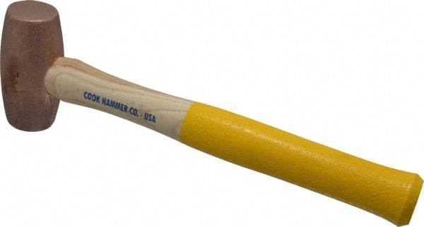 Cook Hammer - 3 Lb Head Nonsparking Mallet - 16" OAL, Wood Handle - Exact Industrial Supply