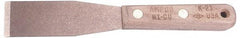 Ampco - 1-1/4" Wide Nickel Copper Putty Knife - Stiff, Wood Handle, 7-3/4" OAL - Exact Industrial Supply