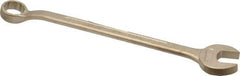 Ampco - 7/8" 12 Point Offset Combination Wrench - 15° Offset Angle, 13-1/4" OAL, Aluminum Bronze, Plain Finish - Exact Industrial Supply