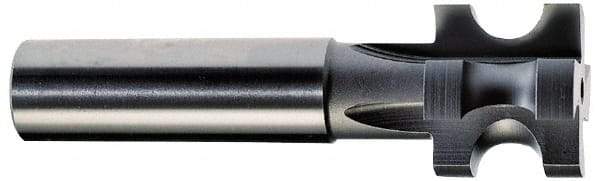 Value Collection - 3/32" Radius, 3/16" Circle Diam, 3/4" Cutter Diam, 3/4" Cutting Width, Shank Connection, Concave Radius Cutter - 1/2" Shank Diam, 3" OAL, High Speed Steel, Uncoated, 6 Teeth, Weldon Flat - Exact Industrial Supply