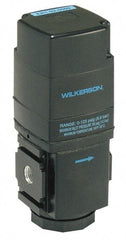 Wilkerson - 1/2 NPT Port, 200 CFM, Aluminum Electronic Regulator - 0 to 125 psi Range, 150 Max psi Supply Pressure, 2.35" Wide x 6.31" High - Exact Industrial Supply