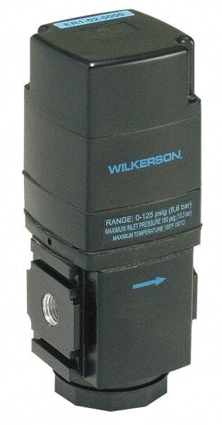 Wilkerson - 1/4 NPT Port, 165 CFM, Aluminum Electronic Regulator - 0 to 125 psi Range, 150 Max psi Supply Pressure, 2.35" Wide x 6.31" High - Exact Industrial Supply