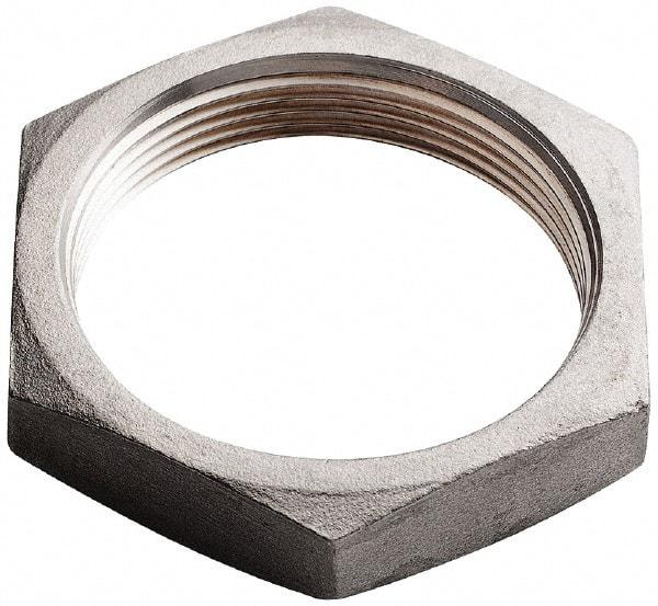 Merit Brass - 3" Grade 304 Stainless Steel Pipe Locknut - FNPSL End Connections, 150 psi - Exact Industrial Supply