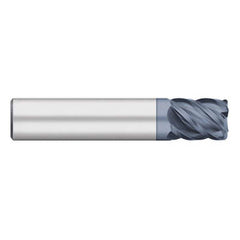 Corner Radius End Mill: 3/16″ Dia, 3/8″ LOC, 0.01″ Radius, 5 Flutes, Solid Carbide 2″ OAL, 3/16″ Shank Dia, 45 ° Helix, AlTiN Coated, Corner Radius End, Centercutting