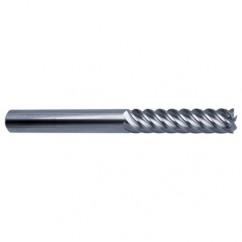 16mm Dia. - 150mm OAL - 45° Helix Bright Carbide End Mill - 6 FL - Exact Industrial Supply
