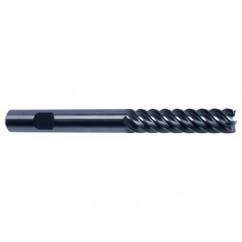 16mm Dia. - 150mm OAL - 45° Helix Bright Carbide End Mill - 6 FL - Exact Industrial Supply