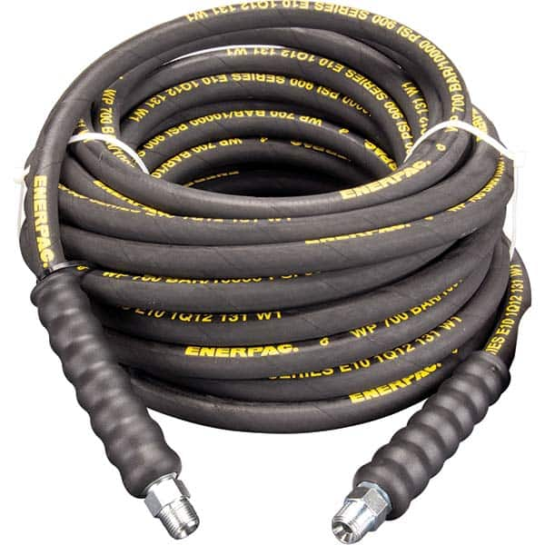 Hydraulic Pump Hose; Inside Diameter (Inch): 0.375; Hose Length (Feet): 50.00; Hose Material: Steel Wire Braid over Thermoplastic; Pressure Rating: 10000; End One: 3/8 NPT; Opposite Hose End: 3/8 NPTF MALE; Color: Black