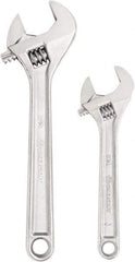 Crescent - 2 Piece, 8" to 12", Adjustable Wrench Set - Inch Measurement Standard, Chrome Finish - Exact Industrial Supply