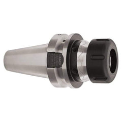 HAIMER - 1/8" to 5/8" Capacity, 70mm Projection, BT40 Taper Shank, ER25 Collet Chuck - 0.0001" TIR, Through-Spindle - Exact Industrial Supply