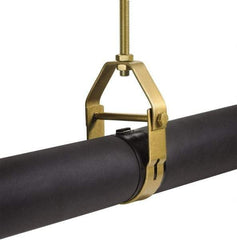 Klo-Shure - 1" Pipe, Zinc Plated Steel Clevis Mount Insulation Coupling - Trivalent Zinc & Yellow - Exact Industrial Supply