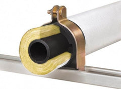 Klo-Shure - 3/4" Pipe, Zinc Plated Steel Strut Mount Insulation Coupling - Trivalent Zinc & Yellow - Exact Industrial Supply