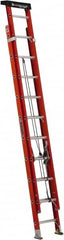 Louisville - 20' High, Type IA Rating, Fiberglass Industrial Extension Ladder - Exact Industrial Supply