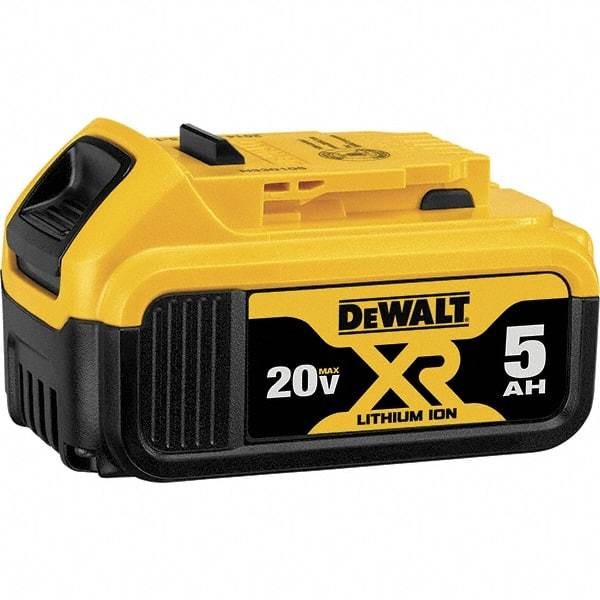 DeWALT - 20 Volt Lithium-Ion Power Tool Battery - 5 Ahr Capacity, 1-1/2 hr Charge Time, Series MAX - Exact Industrial Supply