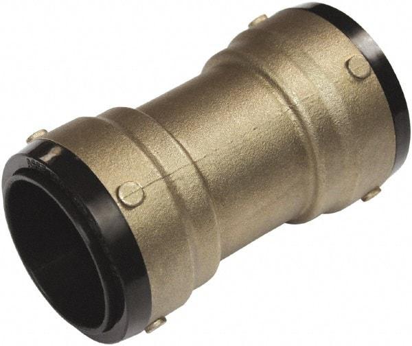 SharkBite - 2-1/8" Outside Diam, Metal Push-to-Connect Tube Coupling - 200 Max psi, Tube to Tube Connection, EPDM O-Ring - Exact Industrial Supply