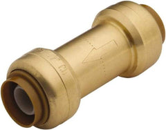 SharkBite - 1/2" Brass Check Valve - Inline, Push To Connect x Push To Connect, 200 WOG - Exact Industrial Supply