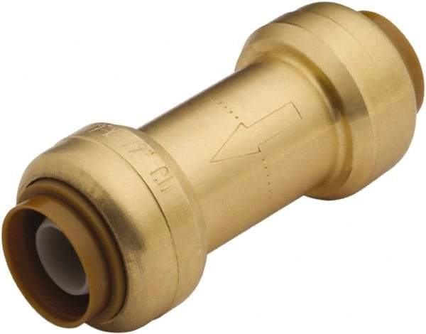 SharkBite - 1" Brass Check Valve - Inline, Push To Connect x Push To Connect, 200 WOG - Exact Industrial Supply