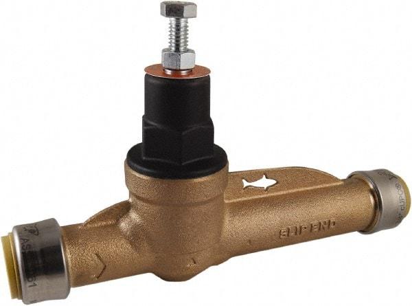 SharkBite - 3/4" Pipe, Push Fit End Connection, Bronze Body Pressure Regulating Valve - EPDM Seal, 200 psi Inlet Pressure, 10 to 70 psi Working Pressure - Exact Industrial Supply