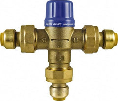 SharkBite - 3/4" Pipe, 145 Max psi, Brass Water Mixing Valve & Unit - 20 GPM Flow Rate, Push Fit End Connections - Exact Industrial Supply