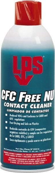 LPS - 11 Ounce Aerosol Contact Cleaner - 0°F Flash Point, Flammable, Food Grade, Plastic Safe - Exact Industrial Supply