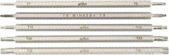 Wiha - 5 Piece, 1/4" Drive Screwdriver Insert Torx Bit Set - T6 to T40 Torx - Exact Industrial Supply