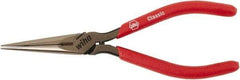 Wiha - 160mm OAL, 2" Jaw Length, Long Nose Side Cutting Pliers - Soft Cushion Handles - Exact Industrial Supply