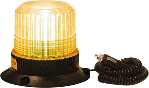 Buyers Products - 1.7 Joules, 10 Flash Rate, 1" Pipe & 3-Bolt Mount Emergency Strobe Light Assembly - Powered by 12 to 24 Volts, Amber - Exact Industrial Supply