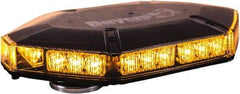 Buyers Products - Variable Flash Rate, Vacuum-Magnetic Mount Emergency LED Lightbar Assembly - Powered by DC, Amber - Exact Industrial Supply