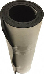 Value Collection - 1/8" Thick x 36" Wide x 10' Long Black Neoprene Rubber Roll - Stock Length, Adhesive Back, 60 Shore A Durometer, 1,000 psi Tensile Strength, -20°F to 170°F - Exact Industrial Supply