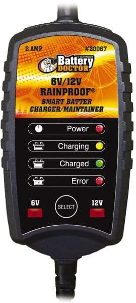 Battery Doctor - 6/12 Volt Automatic Charger/Maintainer - 2 Amps - Exact Industrial Supply