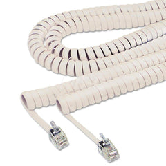Artistic - Office Machine Supplies & Accessories; Office Machine/Equipment Accessory Type: Phone Coil Cord ; For Use With: Telephone ; Color: Ivory - Exact Industrial Supply